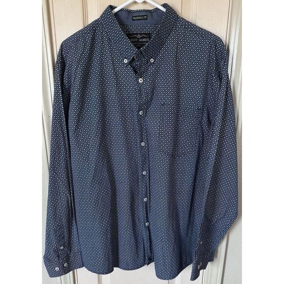 Other - Cody James Mens Lg Blue Diamond Long Sleeve Full Button Western Shirt